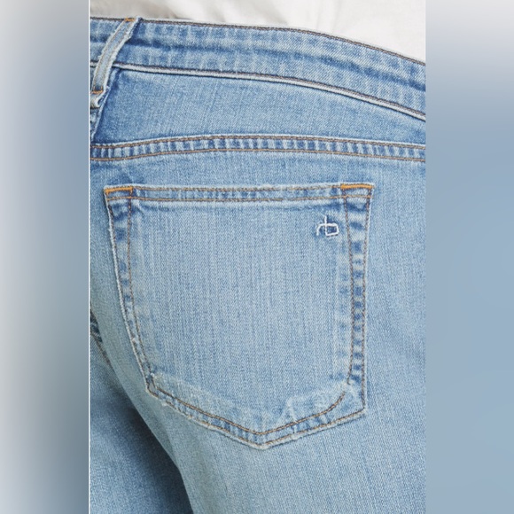 RAG & BONE Dre Slim Boyfriend Distressed Light Blue Jeans | 25, 26, 27 - Picture 6 of 6